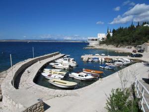 a bunch of boats are docked in a harbor at Apartment Elena in Dramalj