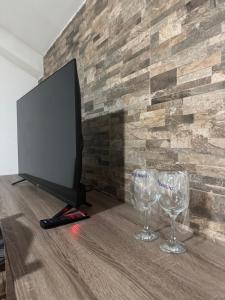 TV a/nebo společenská místnost v ubytování Hotel Palma