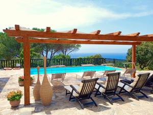 The swimming pool at or close to Alghero Villa Barranch with sea view swimming pool for 6 people