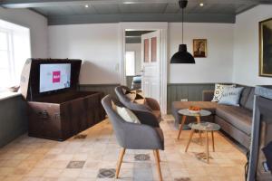 Χώρος καθιστικού στο Ferienhaus Nele Emmelsbüll-Horsbüll