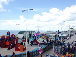 a group of people at an amusement park at Two Top Central Unique Artisan Beach Studios - also separate spa cabin in Brighton & Hove