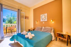 Letto o letti in una camera di Stefanias Prasoudi Beach