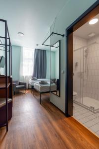 Koupelna v ubytování Das Schreder Hotel
