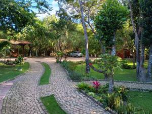 Villaflor Pousada外面的花园