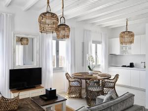 Posedenie v ubytovaní Katikies Villas Mykonos
