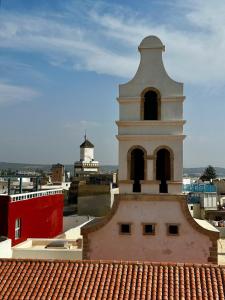 a building with a tower on top of a roof at Behind js in Essaouira
