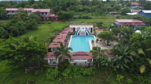 an aerial view of a resort with a swimming pool at Pilot Hotel in Alaminos