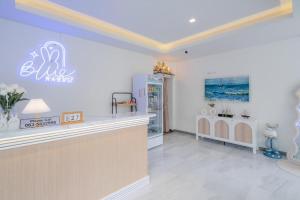 a hair salon with a counter in a room at Blue rabbit phuket in Ban Tha Khreng +82 photos