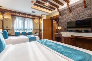 TV a/nebo společenská místnost v ubytování Aarya Hotel and Spa