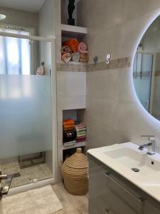 Koupelna v ubytování Chambre de charme