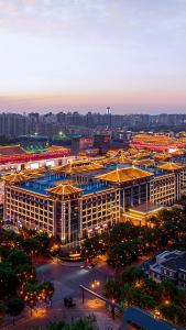 西安的景觀或從飯店拍的城市景觀