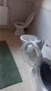 a bathroom with a toilet and a sink at Cassagrande in Mamaia Nord