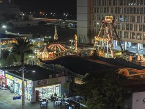 Nespecifikovaný výhled na destinaci Čedžu nebo výhled na město při pohledu z hotelu