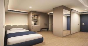 Postel nebo postele na pokoji v ubytování EL DE Olive Aero Suites Near Delhi Airport