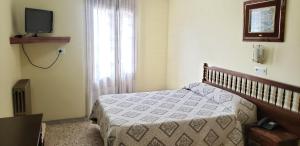 Postel nebo postele na pokoji v ubytování Hotel Balfagón