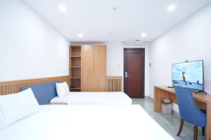 Postel nebo postele na pokoji v ubytování Samya Hotel & Apartment