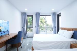 Postel nebo postele na pokoji v ubytování Samya Hotel & Apartment