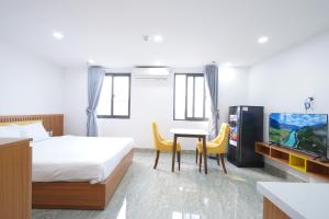 Postel nebo postele na pokoji v ubytování Samya Hotel & Apartment