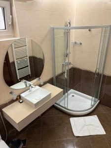 Koupelna v ubytování Garni Hotel Andric + 37 fotografií