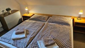 Ein Bett oder Betten in einem Zimmer der Unterkunft Baurů Dvůr