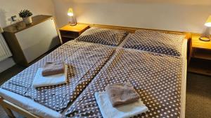 Ein Bett oder Betten in einem Zimmer der Unterkunft Baurů Dvůr