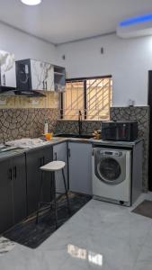 Kuchyň nebo kuchyňský kout v ubytování Nems Appartment