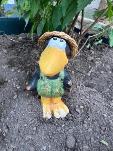 a toy animal with a hat on its head at Nest & Rest Garden Stay with Free Parking in Salzburg
