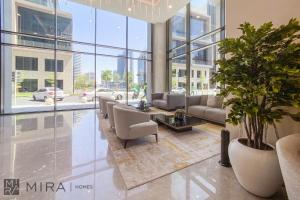منطقة جلوس في Stylish 1BR in Peninsula Five Views & Pool