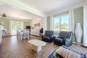 Μια τηλεόραση ή/και κέντρο ψυχαγωγίας στο Lou Vaou - Maison Climatisée avec Piscine