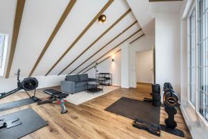 Fitness centrum a/nebo fitness zařízení v ubytování Ferienwohnung Strandhafer Rosenhagen bei Travemünde