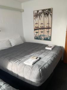 Postel nebo postele na pokoji v ubytování Brooklyne Motel Sanson