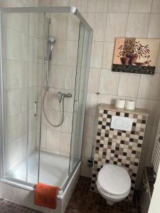 Koupelna v ubytování Hotel Link