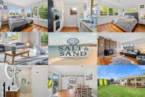 a collage of pictures of a salt and sand home at Beach Holiday Home-Close to Airport-3 Bed & 2 Bath in Lauderdale