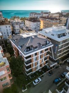 an overhead view of a building in a city at Retro 2 in Alanya