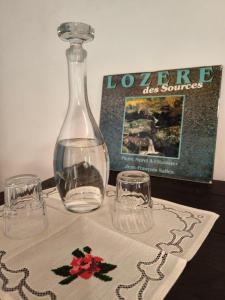 Nápoje v ubytování Ma chambre en Lozère, independante & patio "Tata Gene"