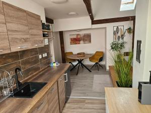 Kuchyň nebo kuchyňský kout v ubytování Apartmán Andromeda