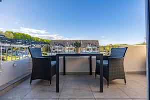 Balkón nebo terasa v ubytování fewo1846 Strandresidenz Wassersleben - HolidayWassersleben App 648