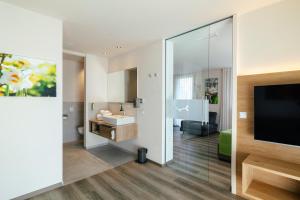 Koupelna v ubytování Hotel Pfeiss