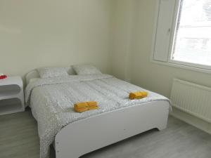 Katil atau katil-katil dalam bilik di Sun & Steam Home in Hanko