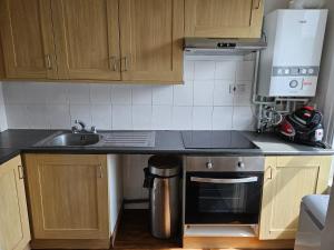 Η κουζίνα ή μικρή κουζίνα στο Cosy Flat with private entrance near East Croydon