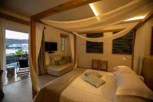 Cama ou camas em um quarto em Hotel Anna