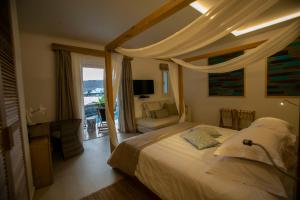 Cama ou camas em um quarto em Hotel Anna