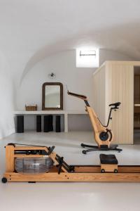 Fitness centrum a/nebo fitness zařízení v ubytování Pantoufle