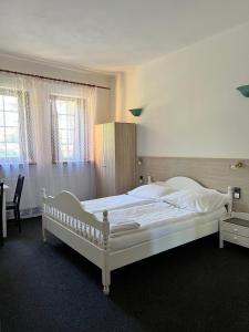 Postel nebo postele na pokoji v ubytování Penzion Vysehrad NonStop