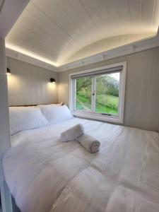 Letto o letti in una camera di Marsh End Cottage