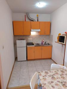 Kuchyň nebo kuchyňský kout v ubytování Apartments Tea