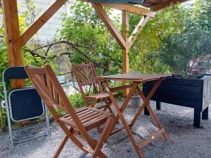 Vonkajšia záhrada v ubytovaní Apartment an der Hutweide
