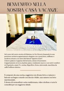 a poster of a bed with two people on it at Michi House Appartamento in centro a Palermo in Palermo