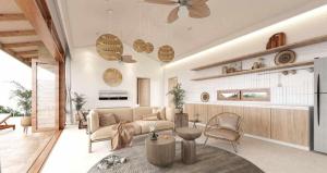 Posezení v ubytování Overthemoon Luxury Pool Villas