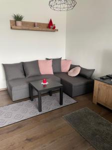 Istumisnurk majutusasutuses Apartmán Hojsova Stráž